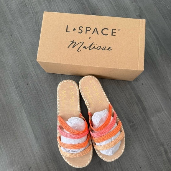 L Space Matisse raffia Gwen platform sandals  multicolor NWT Size 9 - Picture 10 of 12